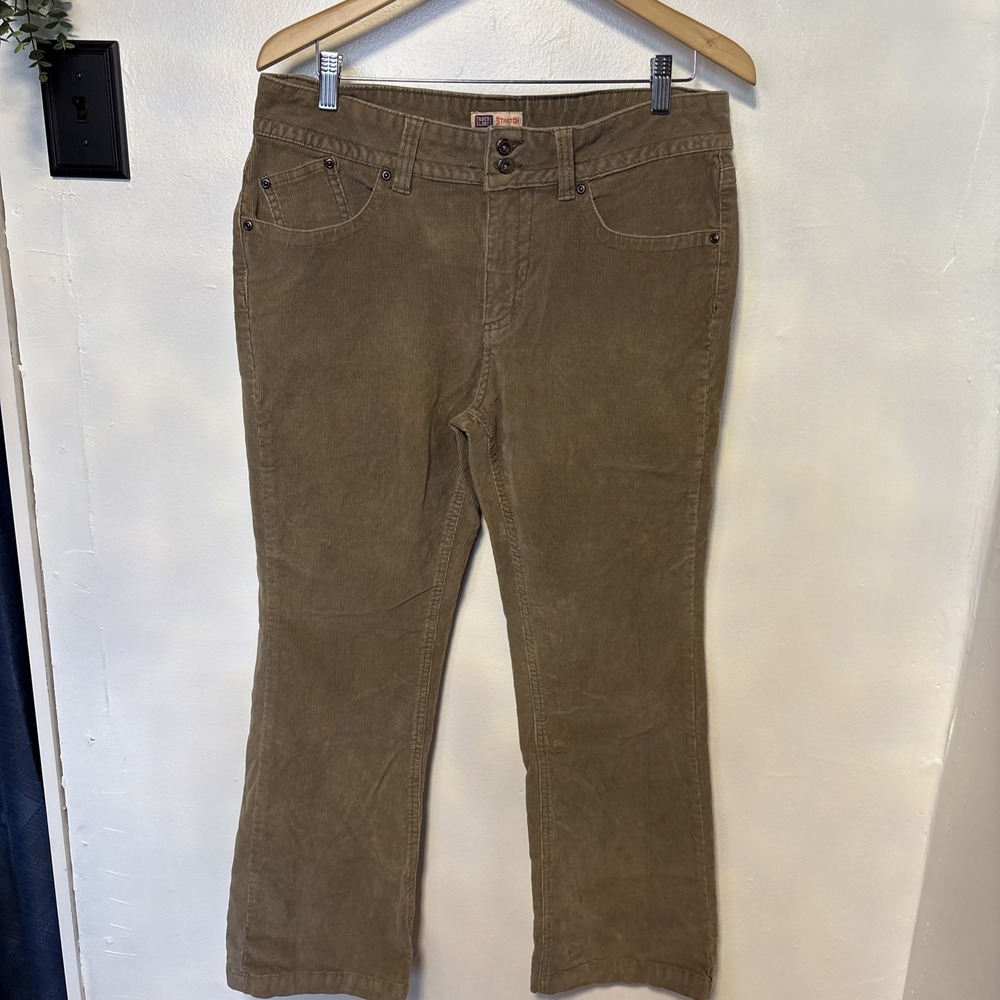 Lands'‎ End womens 16p brown Mid Rise Bootcut Corduroy Pants